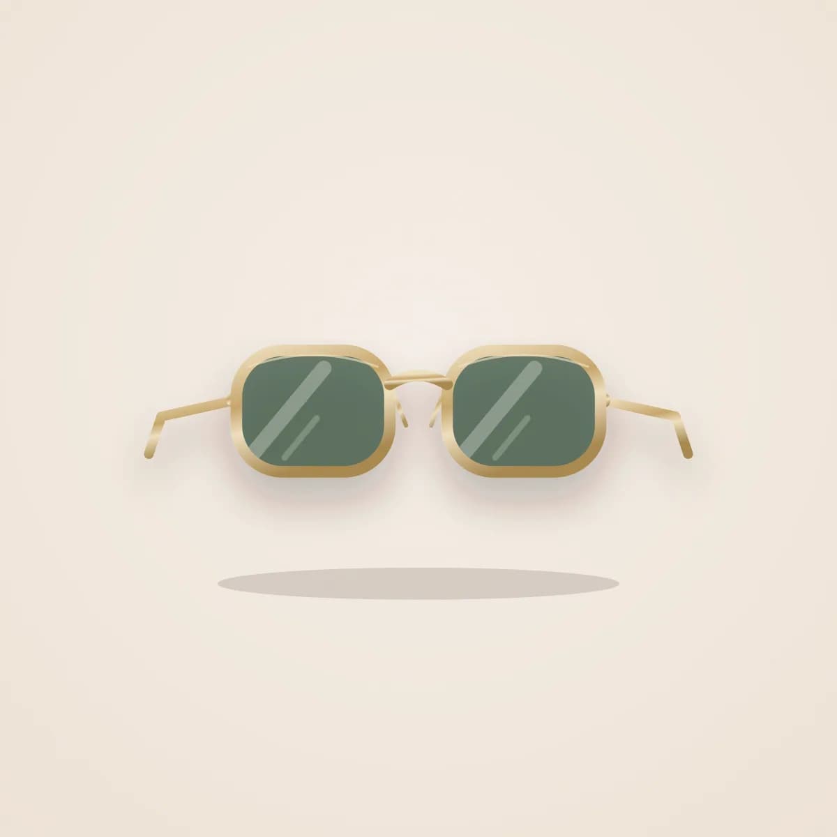 Aviator Classic Gold — vedere frontala a ramei si a lentilelor