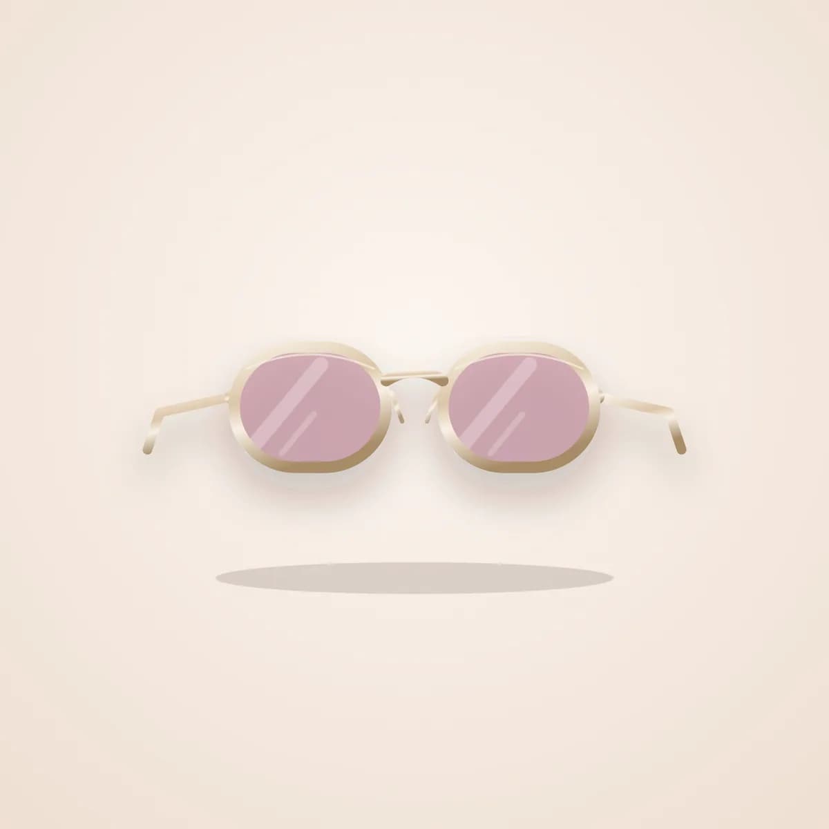 Oval Perla — vedere frontala a ramei si a lentilelor