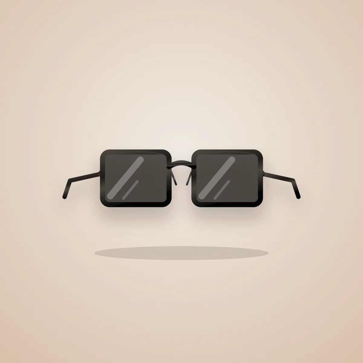 Wayfarer Noir — vedere frontala a ramei si a lentilelor